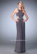 Picture of: Embellished Long Prom Gown with Open Sides in Silver, Style: 22292, Detail Picture 2