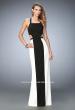 Picture of: Open Back Jersey Gown with Side Cut Outs and Slit in Black, Style: 22310, Main Picture
