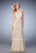 Picture of: Long Prom Dress with Crystals, Pearls, and Pockets in Nude, Style: 22318, Detail Picture 2