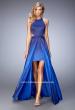 Picture of: Taffeta High-Low Prom Dress with Unique Ombre Effect in Blue, Style: 22328, Main Picture