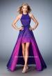 Picture of: Taffeta High-Low Prom Dress with Unique Ombre Effect in Purple, Style: 22328, Detail Picture 1