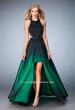 Picture of: Taffeta High-Low Prom Dress with Unique Ombre Effect in Green, Style: 22328, Detail Picture 2