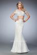 Picture of: Cold Shoulder Two Piece Prom Dress with Mermaid Skirt in White, Style: 22339, Main Picture