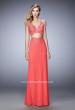 Picture of: Rhinestone Two Piece Dress with Diamond Open Back in Orange, Style: 22368, Detail Picture 1