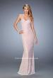 Picture of: Lace Prom Gown with Beaded Straps and Open Back in Pink, Style: 22371, Main Picture