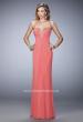 Picture of: Gold Stud Embellished Prom Dress with Open Back in Orange, Style: 22374, Detail Picture 1