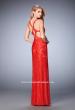 Picture of: Elegant Lace Prom Dress with Cut Outs and Rhinestones in Red, Style: 22381, Main Picture