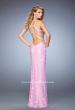 Picture of: V Neckline Lace Prom Dress with Open Strappy Back in Purple, Style: 22417, Back Picture
