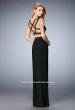 Picture of: Modern Two Piece Prom Dress with Daring Side Leg Slit in Black, Style: 22421, Back Picture