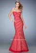 Picture of: Striped Mermaid Prom Dress with Open Back and Cut Outs in Red, Style: 22425, Main Picture