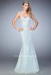 Picture of: Long Sequin Lace Prom Dress with Sweetheart Neckline in Blue, Style: 22431, Main Picture