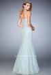 Picture of: Long Sequin Lace Prom Dress with Sweetheart Neckline in Blue, Style: 22431, Back Picture