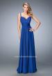 Picture of: Embellished Prom Dress with Gathered Band and Skirt in Blue, Style: 22433, Main Picture