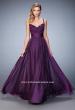 Picture of: Embellished Prom Dress with Gathered Band and Skirt in Purple, Style: 22433, Detail Picture 1