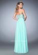 Picture of: Chiffon Prom Dress with Rhinestone Lace Bodice n Blue, Style: 22448, Back Picture