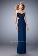 Picture of: Elegant Prom Dress with Bandeau Style Back and Beads in Blue, Style: 22454, Detail Picture 3