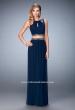 Picture of: Two Piece Net Prom Gown with Charcoal Beading in Blue, Style: 22457, Detail Picture 1