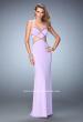 Picture of: Embellished Jersey Prom Dress with Sheer Cut Outs in Purple, Style: 22458, Detail Picture 2