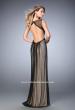 Picture of: Elegant Prom Gown with Black Beading and Open Back in Black, Style: 22464, Back Picture