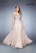 Picture of: Long Chiffon Prom Dress with Sheer Straps and Back in Blush Style: 22499, Detail Picture 1