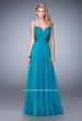 Picture of: Embellished Lace Applique Chiffon Prom Dress in Green, Style: 22503, Detail Picture 1