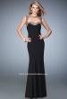 Picture of: Long Jersey Prom Dress with Stud Detailing in Black, Style: 22513, Main Picture