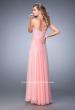 Picture of: Long Chiffon Prom Dress with Crystal Rhinestones in Pink, Style: 22524, Back Picture