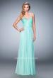 Picture of: Long Chiffon Prom Dress with Crystal Rhinestones in Green, Style: 22524, Detail Picture 2