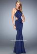 Picture of: Embellished Jersey Prom Dress with Open Sides in Blue, Style: 22568, Main Picture