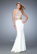 Picture of: Embellished Two Piece Prom Dress with Train in White, Style: 22587, Main Picture
