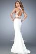 Picture of: Embellished Two Piece Prom Dress with Train in White, Style: 22587, Back Picture