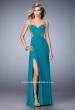 Picture of: Embroidered Net Prom Gown with Open Back in Green, Style: 22616, Detail Picture 1