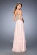 Picture of: Metallic Embroidered Chiffon Prom Dress in Pink, Style: 22674, Back Picture