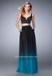 Picture of: Embellished Two Piece Prom Dress with Ombre Skirt in Black, Style: 22694, Main Picture