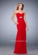 Picture of: Long Prom Gown with Exposed Boning and Stones in Red, Style: 22753, Main Picture