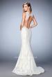 Picture of: Lace Mermaid Prom Gown with Shimmer Lining in White, Style: 22768, Back Picture