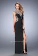 Picture of: Long Embellished Prom Dress with Side Leg Slit in Black, Style: 22776, Main Picture