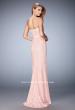 Picture of: Lace Prom Dress with Scattered Rhinestones in Pink, Style: 22878, Back Picture