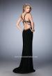 Picture of: Embellished Dress with Open Back and Train in Black, Style: 22888, Back Picture