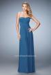 Picture of: Evening Gown with Pleated Bodice and Shawl in Blue, Style: 23023, Detail Picture 1