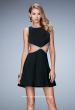 Picture of: Rhinestone Cocktail Dress with Side Cut Outs in Black, Style: 23257, Main Picture