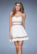 Picture of: A-line Homecoming Dress with Mesh Cut Outs in White, Style: 23349, Main Picture