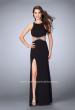 Picture of: Long Fitted Dress with Cut Outs and Side Slit, in Black Style: 23418, Detail Picture 2