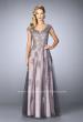 Picture of: Tulle Evening Gown with Embroidery and Cap Sleeves, Style: 23449, Main Picture