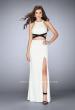 Picture of: Fitted Black and White Homecoming Dress with Cut Outs in White, Style: 23468, Main Picture