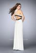Picture of: Fitted Black and White Homecoming Dress with Cut Outs in White, Style: 23468, Back Picture