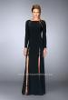 Picture of: Long Sleeve Dress with Rhinestone Shoulders in Black, Style: 23479, Main Picture