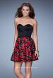 Picture of: Rose Printed Strapless Homecoming Dress in Print, Style: 23500, Main Picture