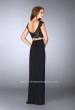 Picture of: Two Piece Dress with Lace Top and Gathered Skirt in Black, Style: 23563, Back Picture
