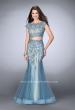 Picture of: Two Piece Lace Dress with Scallops and a Tulle Skirt in Blue, Style: 23567, Main Picture